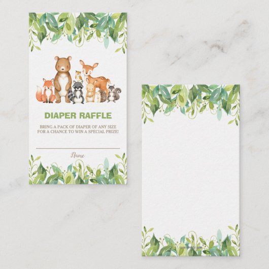 Carte D'accompagnement Bois Animaux Végétation Forêt Garçon Moissonneuse  (Devant / Derrière)