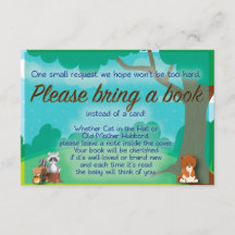 Bois Baby shower Livre Demande & Souhaits Insérer