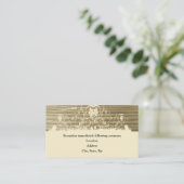 Carte D'accompagnement Bois Bandré Bois de la réception Cartes, crème (Debout devant)