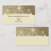 Carte D'accompagnement Bois Bandré Bois de la réception Cartes, crème (Devant / Derrière)