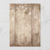 Carte D'accompagnement Bois Brown rustique clair avec lumières, Infos Mar (Dos)