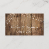 Carte D'accompagnement Bois Brown rustique & Lumières Détails du Mariage (Dos)