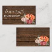 Carte D'accompagnement Bois Citrouille rustique - Boîtier à roulettes (Devant / Derrière)