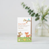 Carte D'accompagnement Bois Créatures Baby shower Déchets Raffle (Debout devant)