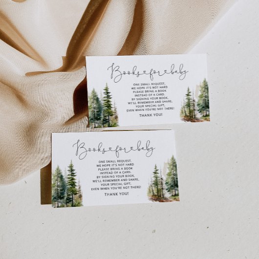 Carte D'accompagnement Bois d'aquarelle pour bois livre de forêt pour béb