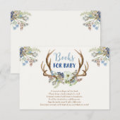 Carte D'accompagnement Bois de cerf Bois rustique Demande de baby shower (Devant / Derrière)