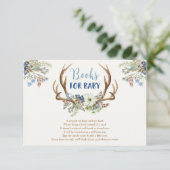 Carte D'accompagnement Bois de cerf Bois rustique Demande de baby shower (Debout devant)