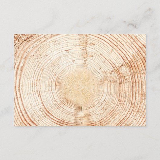 Carte D'accompagnement Bois écorce Botanique Feuilles réservés Siège (Dos)