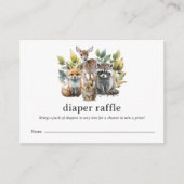 Carte D'accompagnement Bois Forêt Animaux Arch Baby Diaper Raffle (Devant)