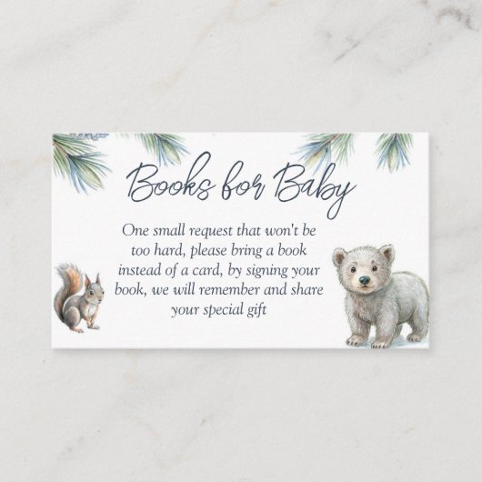 Carte D'accompagnement Bois forêt mignon animaux bébé demande de réservat (Devant)