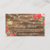 Carte D'accompagnement Bois, lanterne et fleurs rouges - Site (Devant)