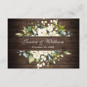 Carte D'accompagnement Bois Rose Florale Lanterne Réception de mariage (Dos)