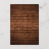 Carte D'accompagnement Bois rustique Bourgogne Floral Mason Jar Réception (Dos)