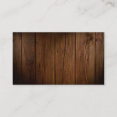 Carte D'accompagnement Bois rustique de ferme, Lumières à cordes, réponse (Dos)