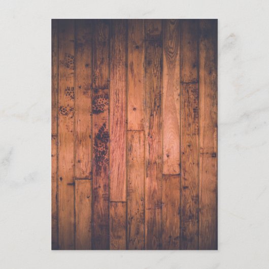 Carte D'accompagnement Bois Rustique Éclairage Réception de mariage (Dos)