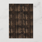 Carte D'accompagnement Bois rustique et dentelle blanche Détails du Maria (Dos)