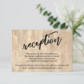 Carte D'accompagnement Bois rustique et écriture Décontractée Réception d (Debout devant)
