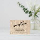 Carte D'accompagnement Bois rustique et écriture Décontractée Réception d (Debout devant)