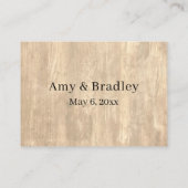 Carte D'accompagnement Bois rustique et écriture Décontractée Réception d (Dos)