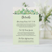 Carte D'accompagnement Bois rustique et feuilles d'eucalyptus Détails / D (Debout devant)