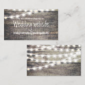 Carte D'accompagnement Bois rustique et feux à cordes site mariage (Devant / Derrière)