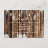 Carte D'accompagnement Bois Rustique et Lanternes (Devant)