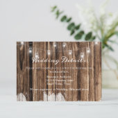 Carte D'accompagnement Bois Rustique et Lanternes (Debout devant)