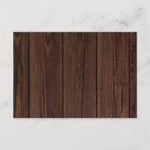 Carte D'accompagnement Bois rustique et lumières à cordes Détails du Mari (Dos)