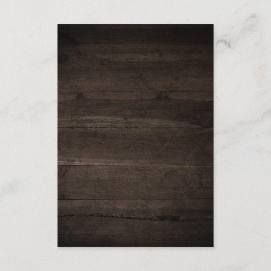 Carte D'accompagnement Bois rustique Luminaires Élégant Boho Réception Ve (Dos)