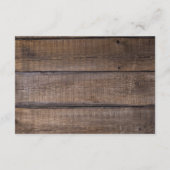 Carte D'accompagnement Bois rustique simple Enregistrer la date Annonce (Dos)