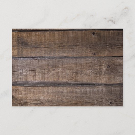 Carte D'accompagnement Bois rustique simple Enregistrer la date Annonce (Dos)