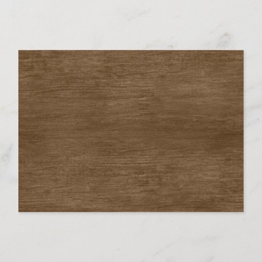 Carte D'accompagnement Bois rustique Verdure Eucalyptus Réception de mari (Dos)