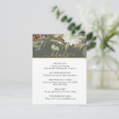 Carte D'accompagnement Bois rustique Vert et Pinecones sur vert (Debout devant)