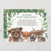 Carte D'accompagnement Bois tendance Animaux Forêt Livres pour bébé (Devant / Derrière)