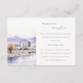 Carte D'accompagnement Boise Idaho Watercolor Landscape Wedding Reception (Devant)