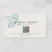 Carte D'accompagnement Boîte cadeau Pistachio Green Code QR RSVP (Devant)