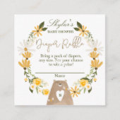 Carte D'accompagnement Boîtier à Baby shower d'ours et d'abeilles (Devant)
