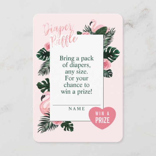 Carte D'accompagnement Boîtier à Flamant rose rose tropical (Devant)