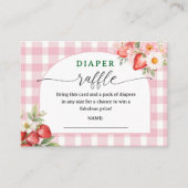 Carte D'accompagnement Boîtier à fraise Baby shower à fraise (Devant)