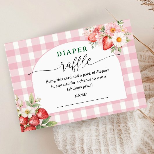 Carte D'accompagnement Boîtier à fraise Baby shower à fraise