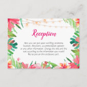 Carte D'accompagnement Boîtier à Mariage floral à chaîne tropicale (Devant)