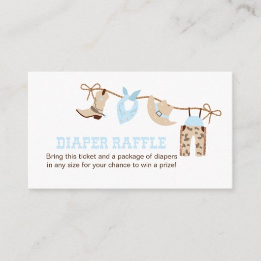 Carte D'accompagnement Boîtier à roulettes Baby shower Cowboy (Devant)