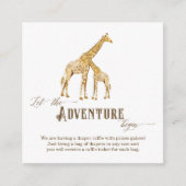 Carte D'accompagnement Boîtier à roulettes Baby shower Giraffe (Devant)