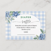 Carte D'accompagnement Boîtier à roulettes de Baby shower de bleuets (Devant)