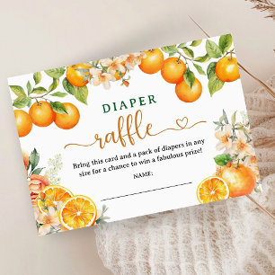 Carte D'accompagnement Boîtier à roulettes de Baby shower orange Citrus