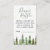 Carte D'accompagnement Boîtier à roulettes de la forêt de pins d'aquarell (Devant)