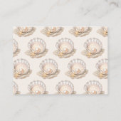 Carte D'accompagnement Boîtier à roulettes de petit Baby shower de perle (Dos)