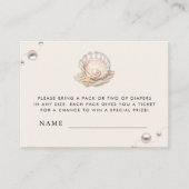 Carte D'accompagnement Boîtier à roulettes de petit Baby shower de perle (Devant)