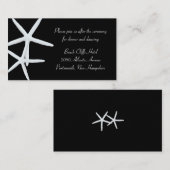 Carte D'accompagnement Boîtier d'accueil pour Starfish noir et blanc (Devant / Derrière)