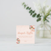 Carte D'accompagnement Boîtier de Baby shower à feuillages floraux (Debout devant)